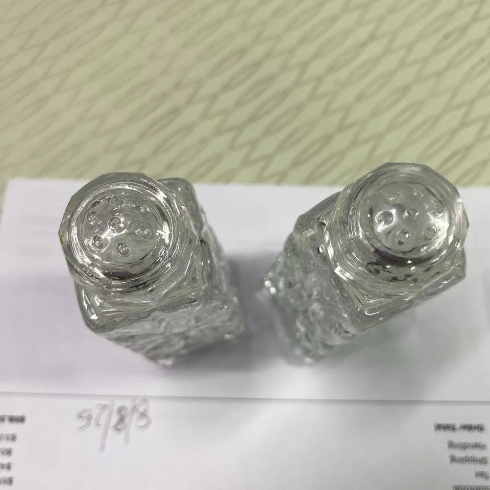 Vintage Hand Made‎ Glass Salt & Pepper Shakers Beautiful 5.5